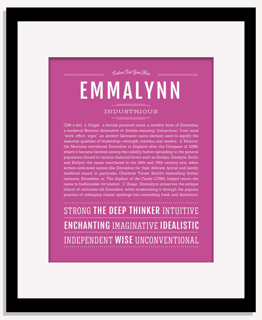Frame Options | Dark Pink | Maple Frame, Matted