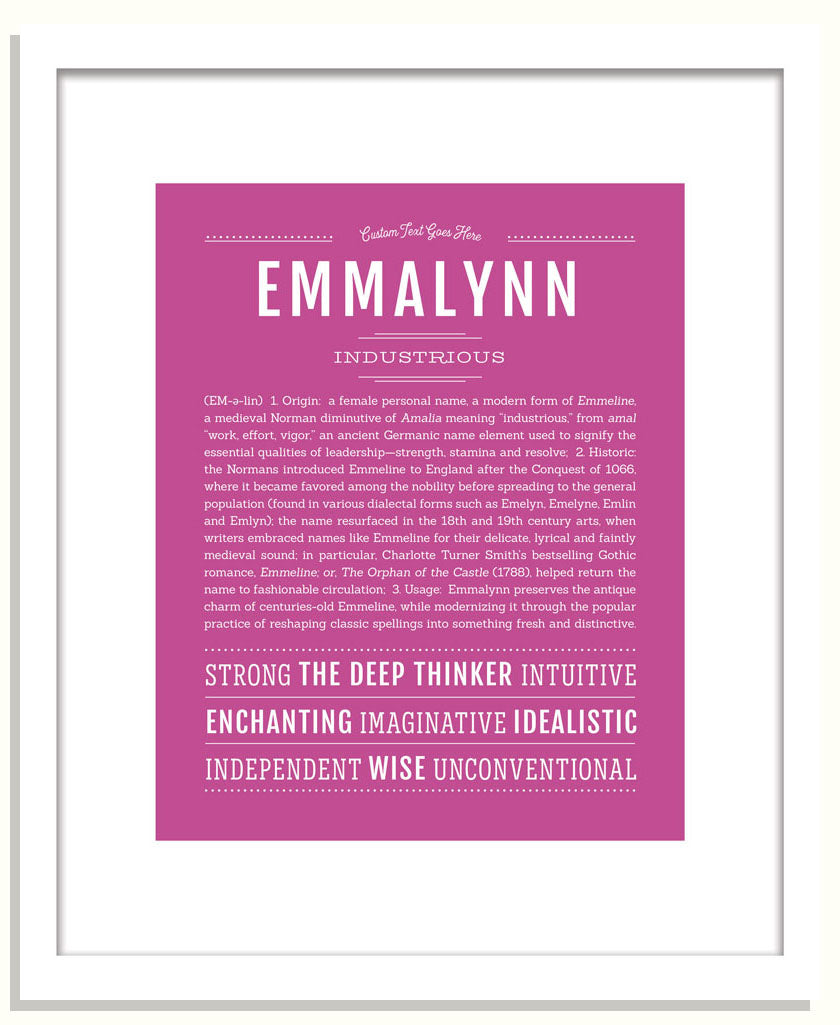 Frame Options | Dark Pink | Black Frame, Matted