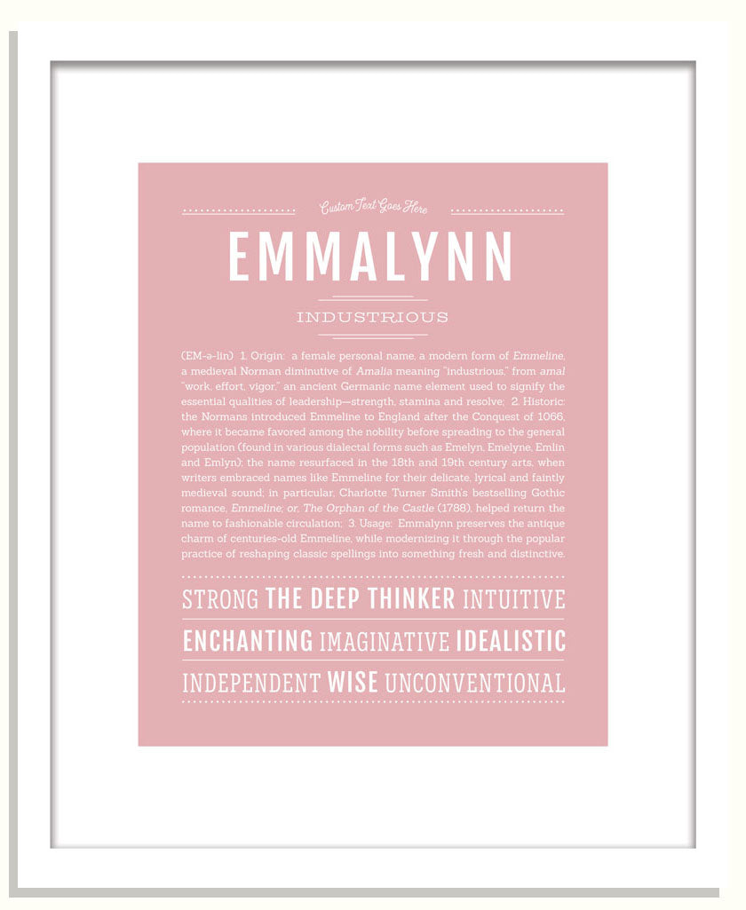 Frame Options | Dusty Rose | Black Frame, Matted