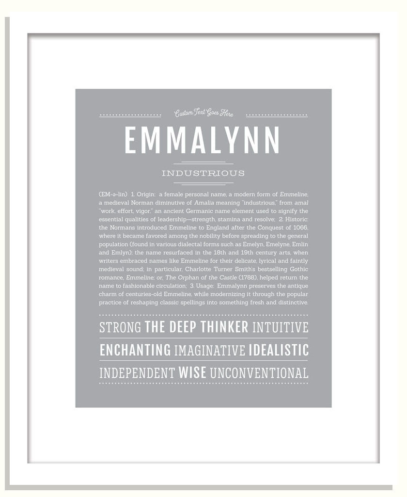 Frame Options | Light Gray | Black Frame, Matted