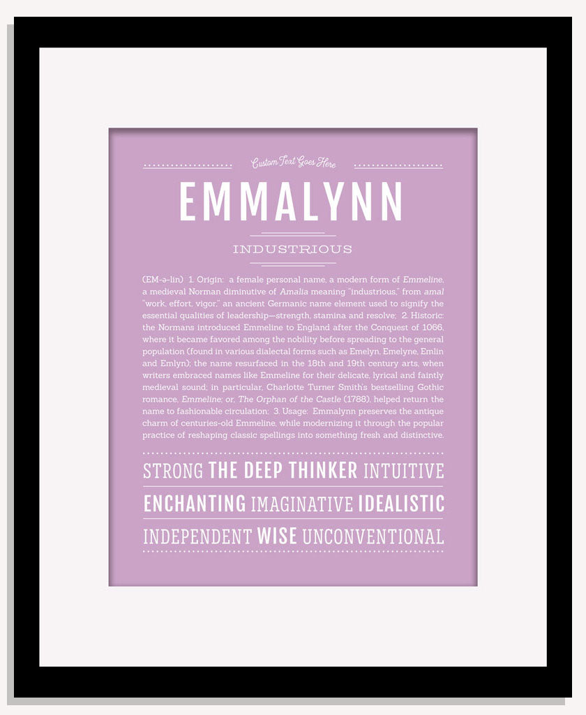 Frame Options | Lilac | Maple Frame, Matted