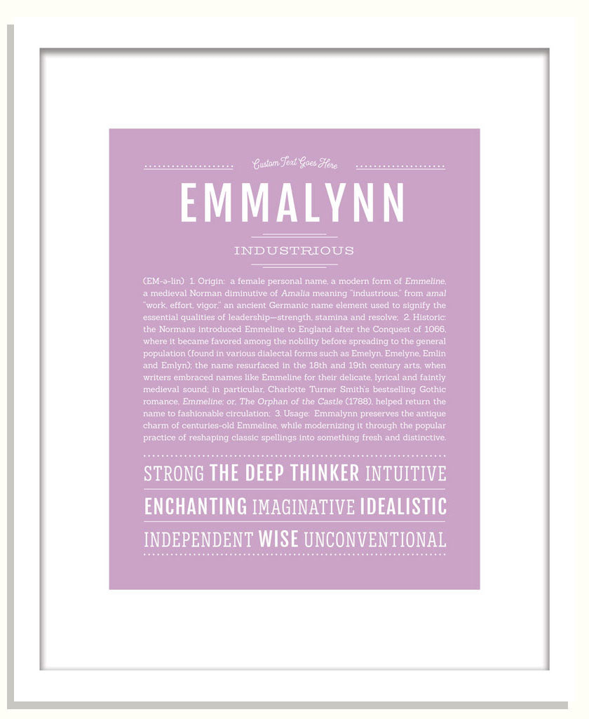 Frame Options | Lilac | Black Frame, Matted