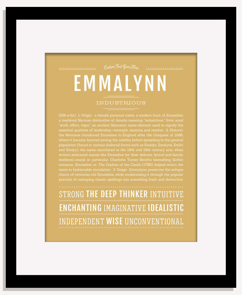 Frame Options | Matte Gold | Maple Frame, Matted