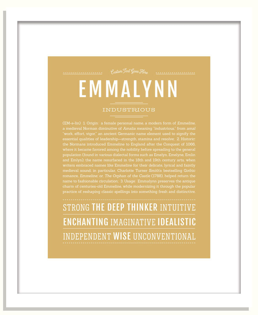 Frame Options | Matte Gold | Black Frame, Matted