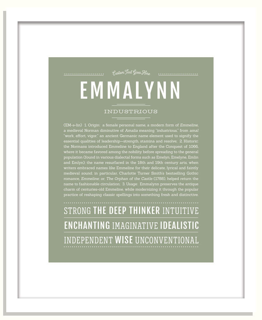 Frame Options | Sage | Black Frame, Matted