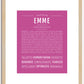 Emme | Name Art Print