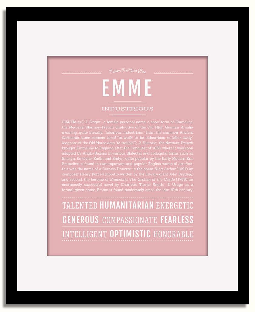 Frame Options | Dusty Rose | Black Frame, Matted