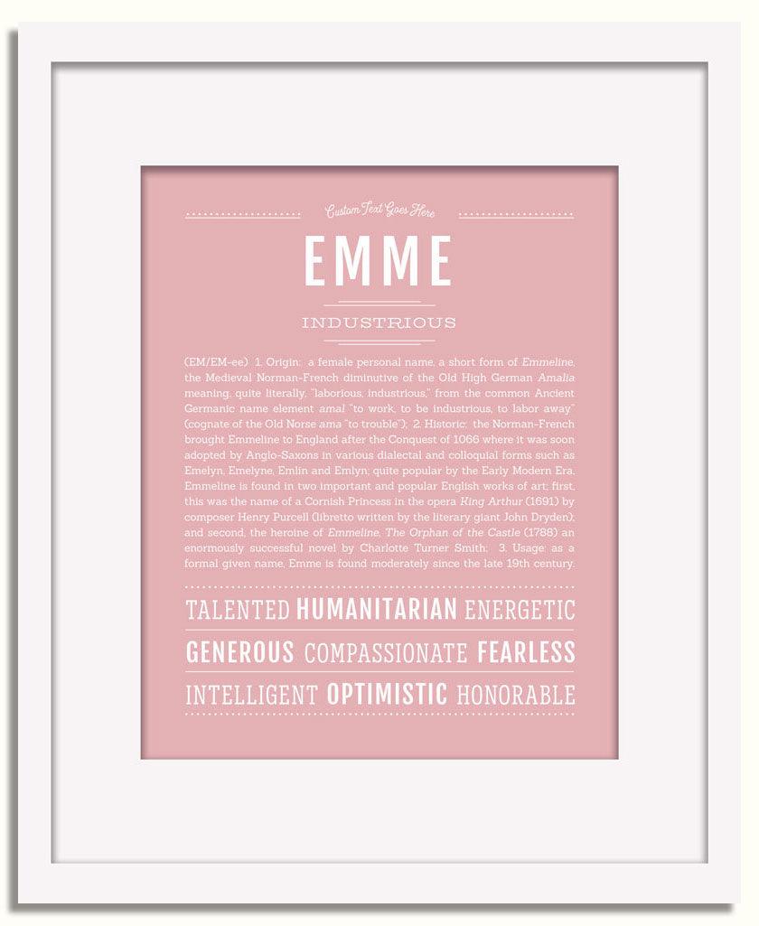 Frame Options | Dusty Rose | White Frame, Matted