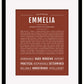 Emmelia | Name Art Print