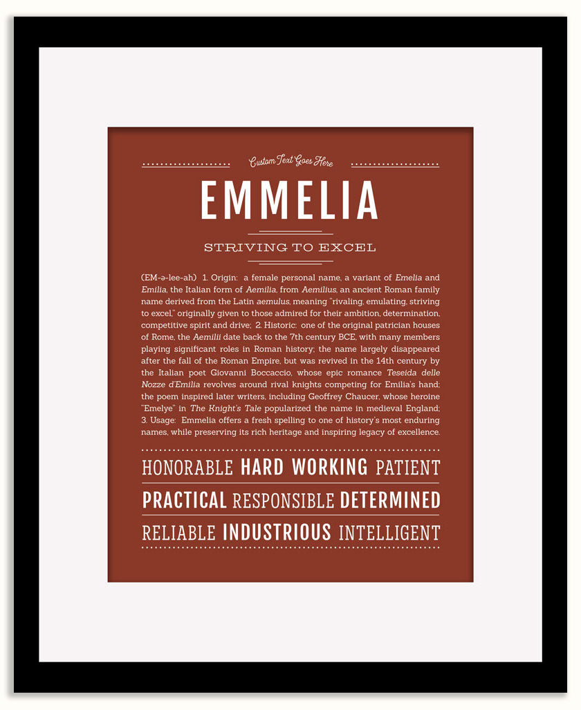 Emmelia | Name Art Print