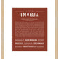 Emmelia | Name Art Print