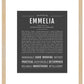 Emmelia | Name Art Print