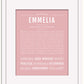 Emmelia | Name Art Print