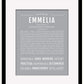 Emmelia | Name Art Print