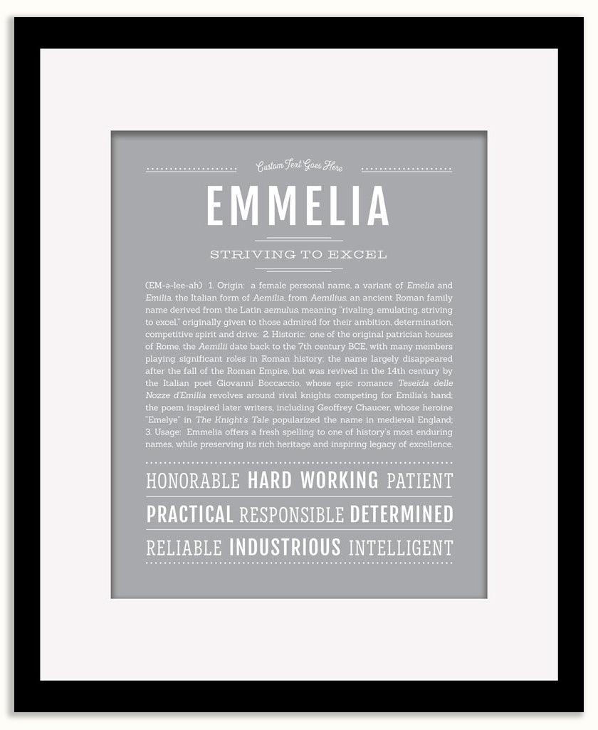 Emmelia | Name Art Print