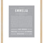 Emmelia | Name Art Print