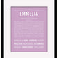 Emmelia | Name Art Print