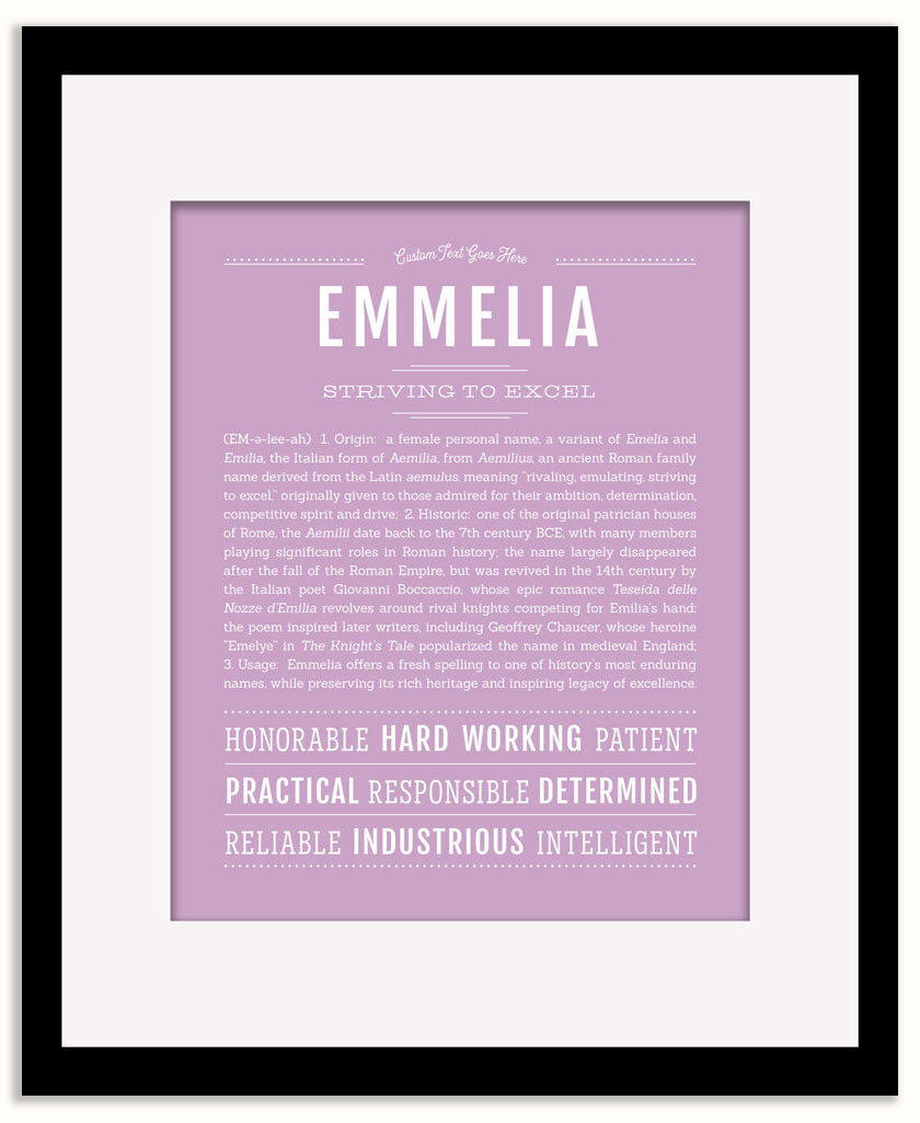 Emmelia | Name Art Print
