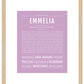 Emmelia | Name Art Print