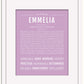 Emmelia | Name Art Print