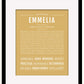 Emmelia | Name Art Print
