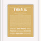 Emmelia | Name Art Print