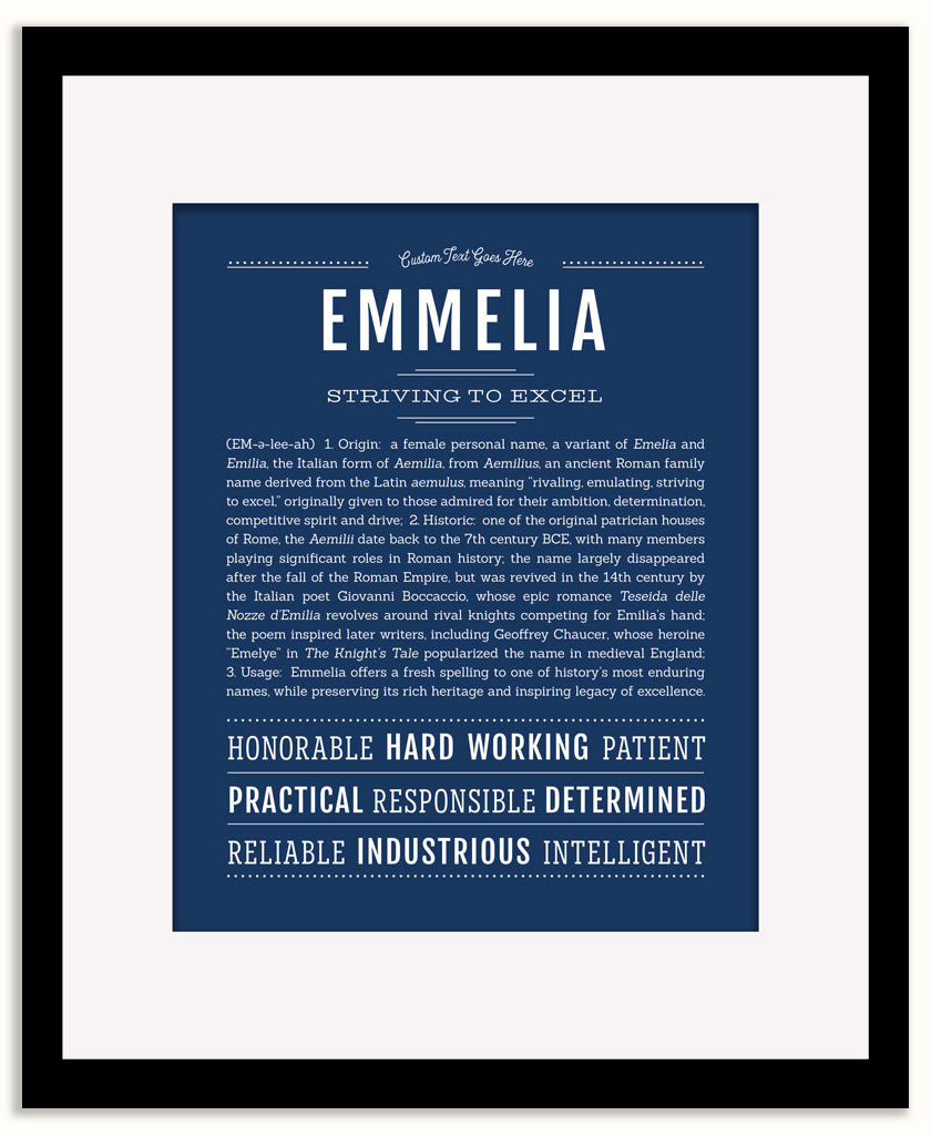 Emmelia | Name Art Print