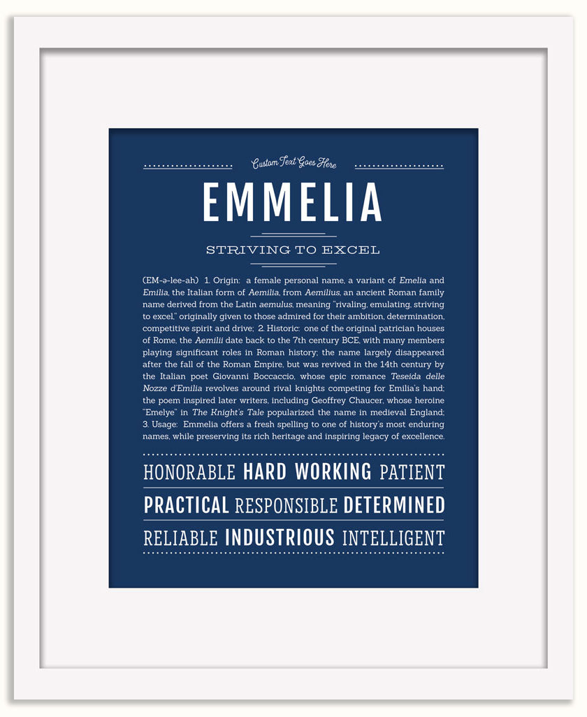 Emmelia | Name Art Print