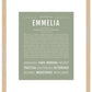 Emmelia | Name Art Print