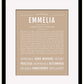 Emmelia | Name Art Print