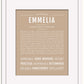 Emmelia | Name Art Print