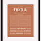 Emmelia | Name Art Print