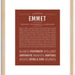 Emmet | Name Art Print