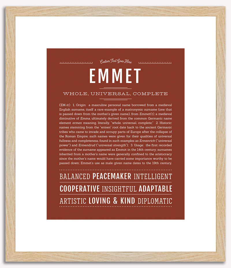 Emmet | Name Art Print