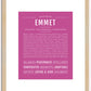 Emmet | Name Art Print