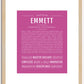 Emmett (male) | Name Art Print