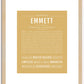 Emmett (male) | Name Art Print