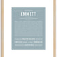 Emmett (male) | Name Art Print