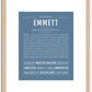 Emmett (male) | Name Art Print