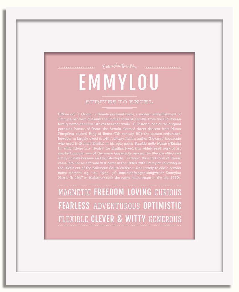 Frame Options | Dusty Rose | White Frame, Matted