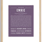 Emrie | Name Art Print