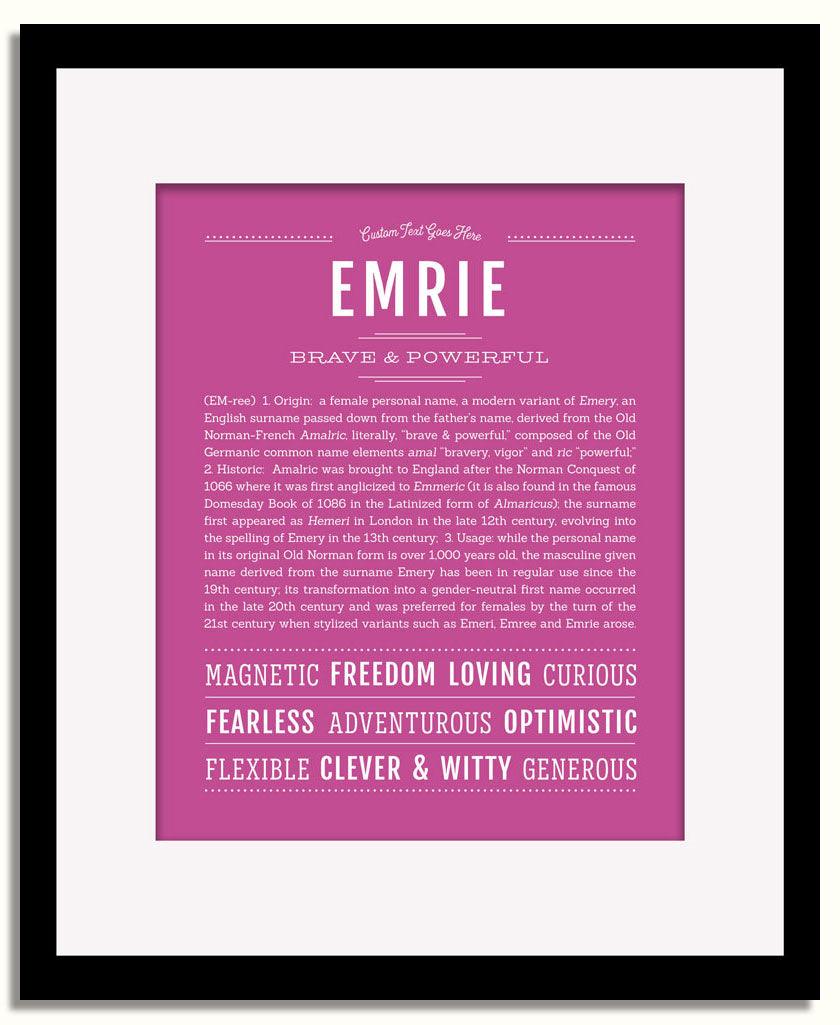 Frame Options | Dark Pink | Black Frame, Matted