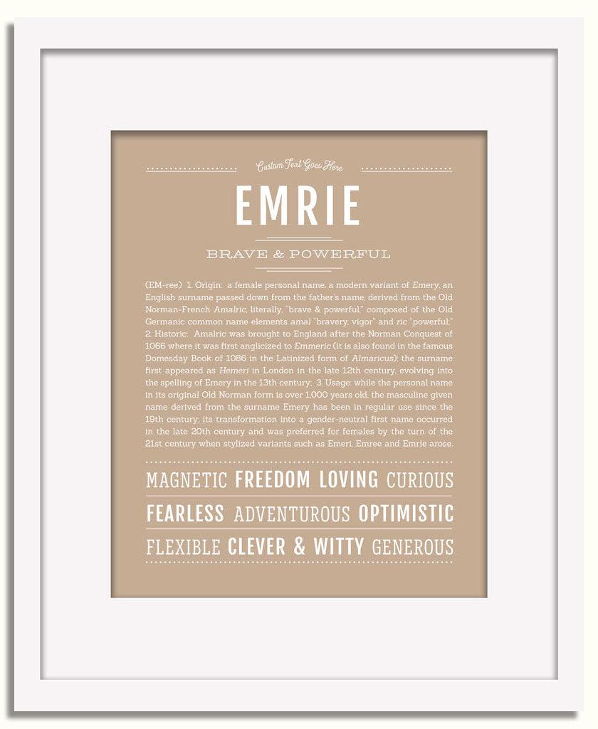 Frame Options | Tan | White Frame, Matted