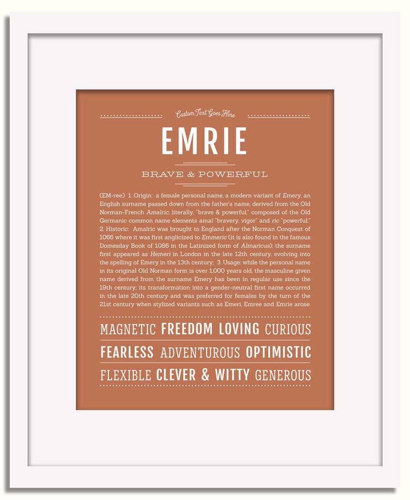 Frame Options | Terra Cotta | White Frame, Matted