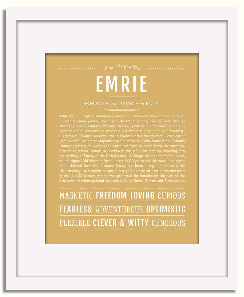 Frame Options | Matte Gold | White Frame, Matted