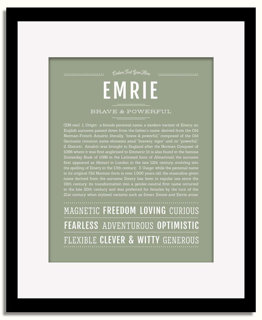 Frame Options | Sage | Black Frame, Matted