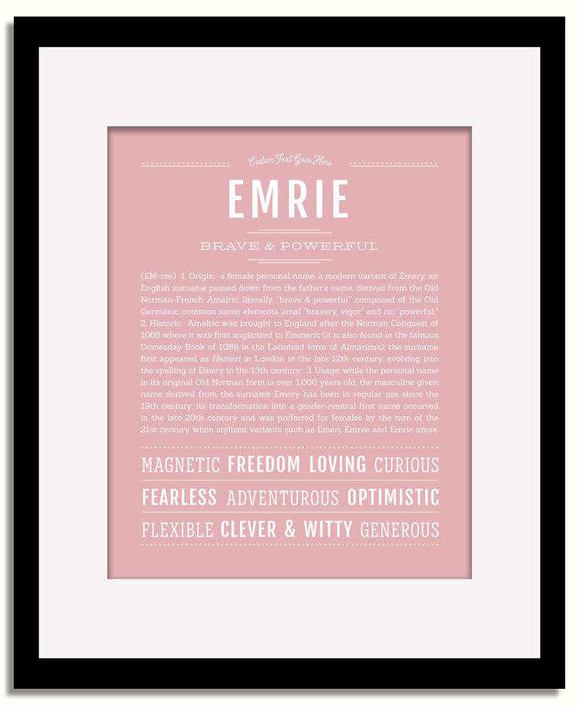 Frame Options | Dusty Rose | Black Frame, Matted