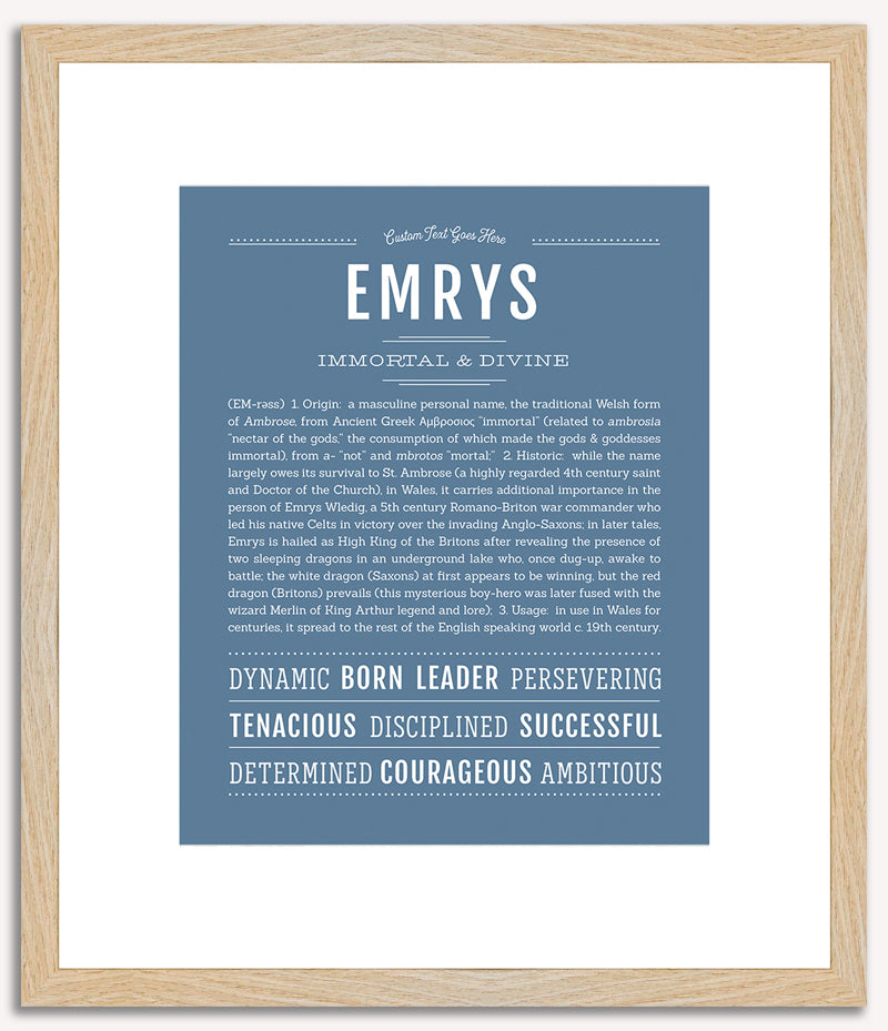 Emrys (male) | Name Art Print