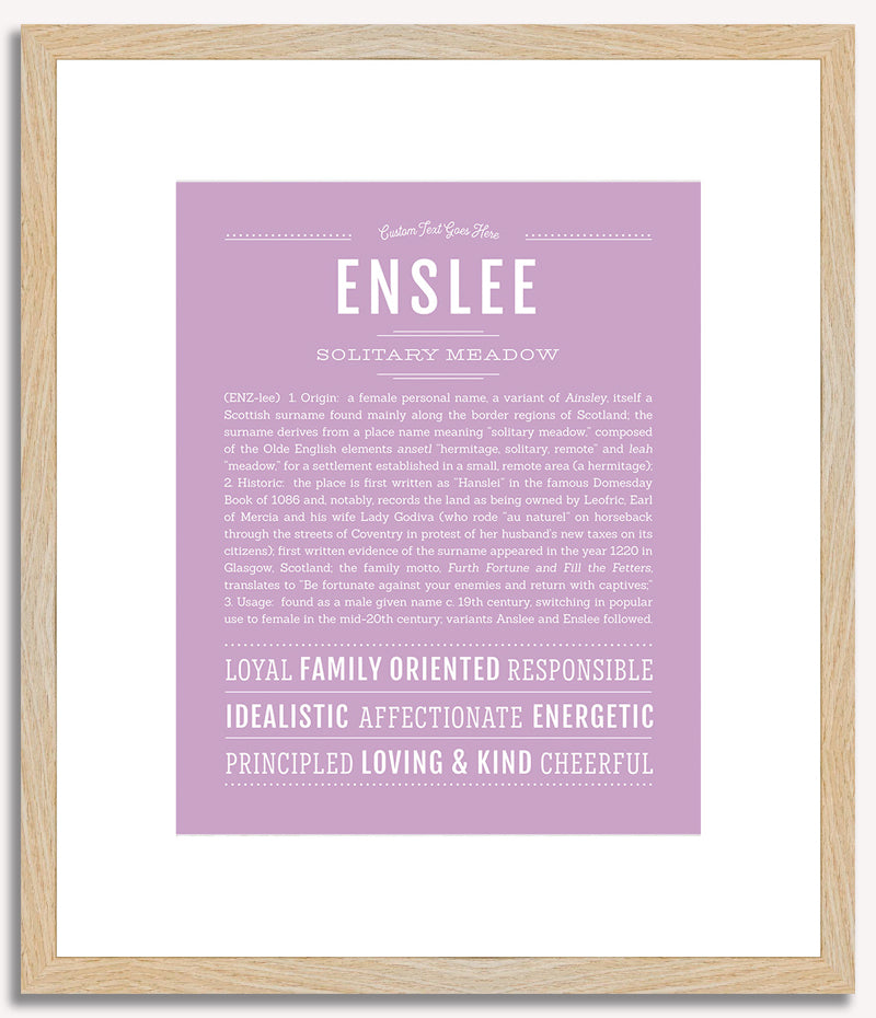 Enslee | Name Art Print