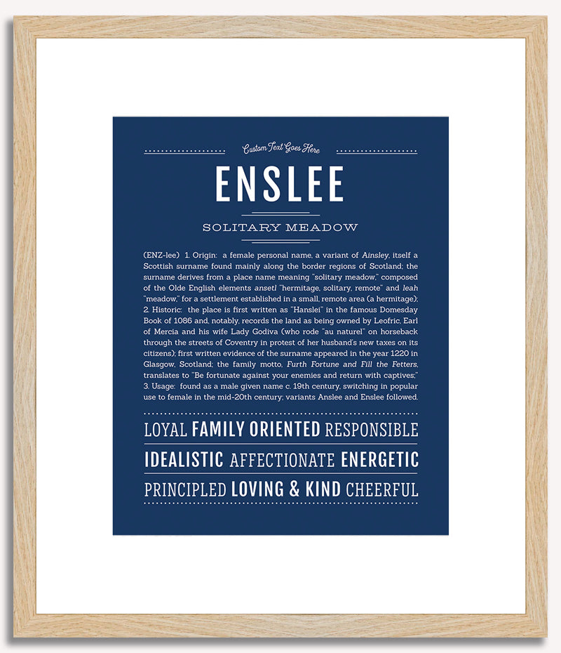 Enslee | Name Art Print